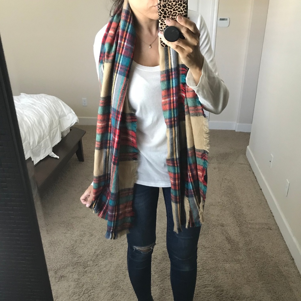 Tartan Plaid Blanket Scarf